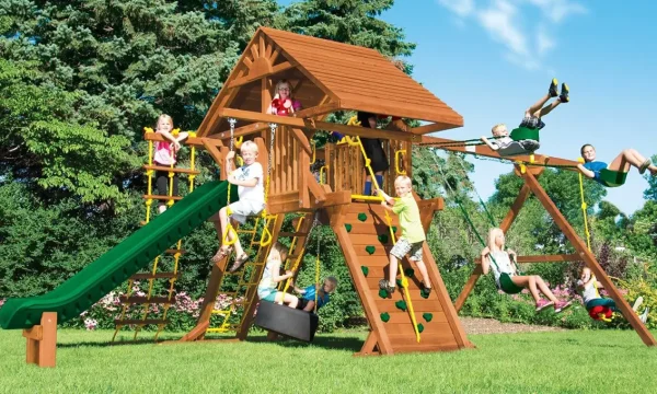 Rainbow Castle Pkg II Loaded w/ Wooden Roof II (17C) Playset